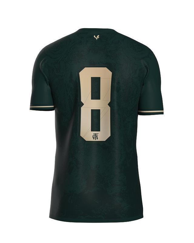 Fotos do terceiro uniforme do Amrica na temporada 2022. O modelo foi desenhado por caro de Almeida, por meio do concurso Camisa Cento e Deca, em homenagem aos 110 anos de histria do clube