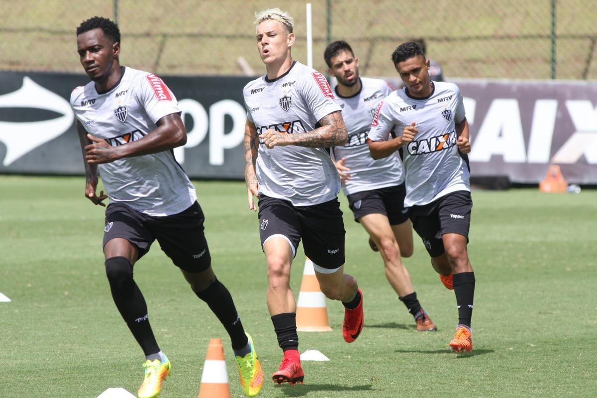 Imagens do treino do Atltico