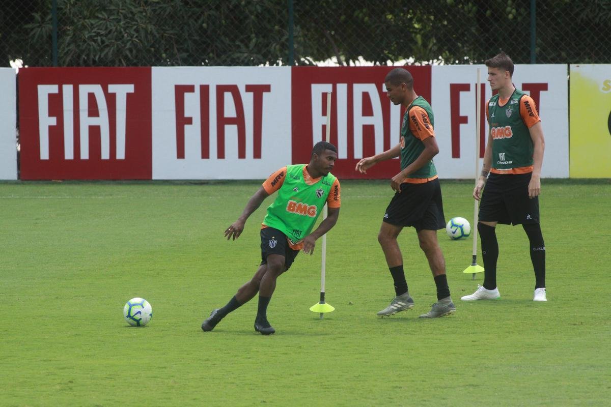 Treino do Atltico em preparao para o jogo de sbado, no Maracan