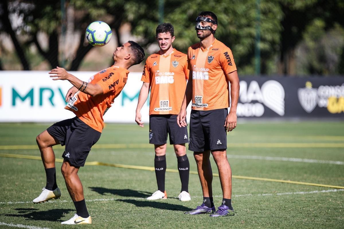 Fotos do ltimo treino do Atltico antes do jogo com o Grmio