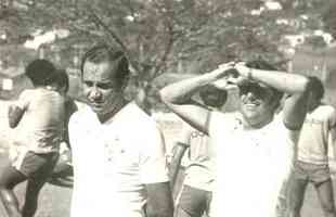 20/03/1981 - Procpio durante treino do Cruzeiro em 1981. Tcnico teve, ao todo, quatro passagens pela Toca da Raposa II nessa funo.