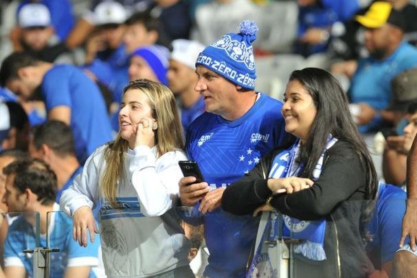 Torcida do Cruzeiro no duelo desta tera, no Mineiro, contra o Racing, pela Libertadores