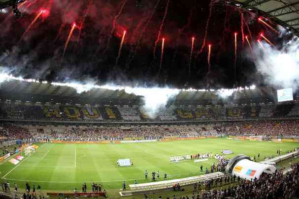 Mosaico 360 da torcida do Atltico no Mineiro na final da Copa do Brasil contra o Grmio