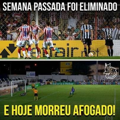 Memes da eliminação do Atlético na Copa do Brasil para o modesto Afogados, de Pernambuco. Galo empatou por 2 a 2 no tempo normal e foi superado por 7 a 6 nos pênaltis