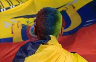 Torcedores do Equador no jogo de abertura da Copa do Mundo