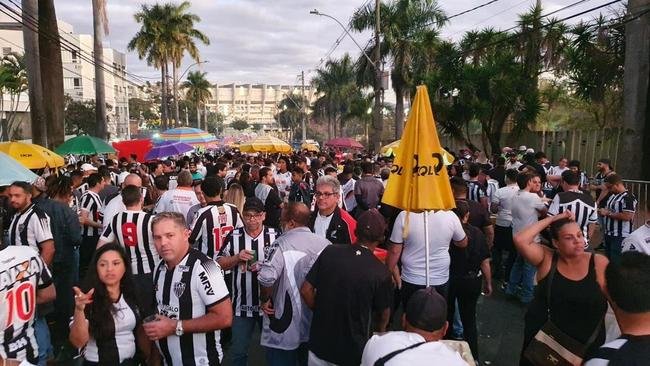 Fotos da chegada da torcida do Atl�tico ao Mineir�o para o jogo contra o Emelec pelas oitavas de final da Copa Libertadores de 2022