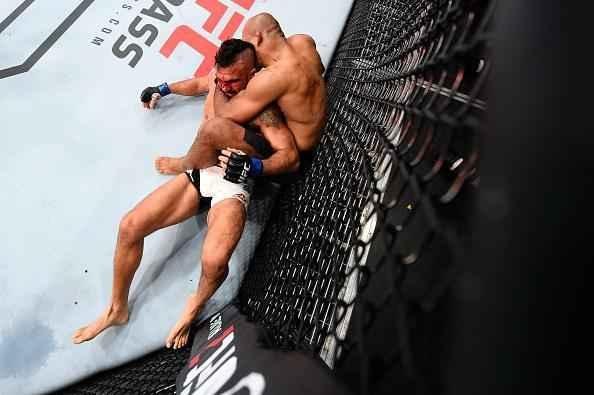 Imagens da vitória arrasadora de Jacaré sobre Belfort