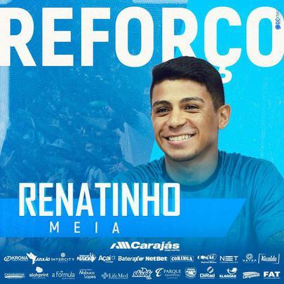O CSA anunciou a contratao do meia Renatinho, que estava no Gois