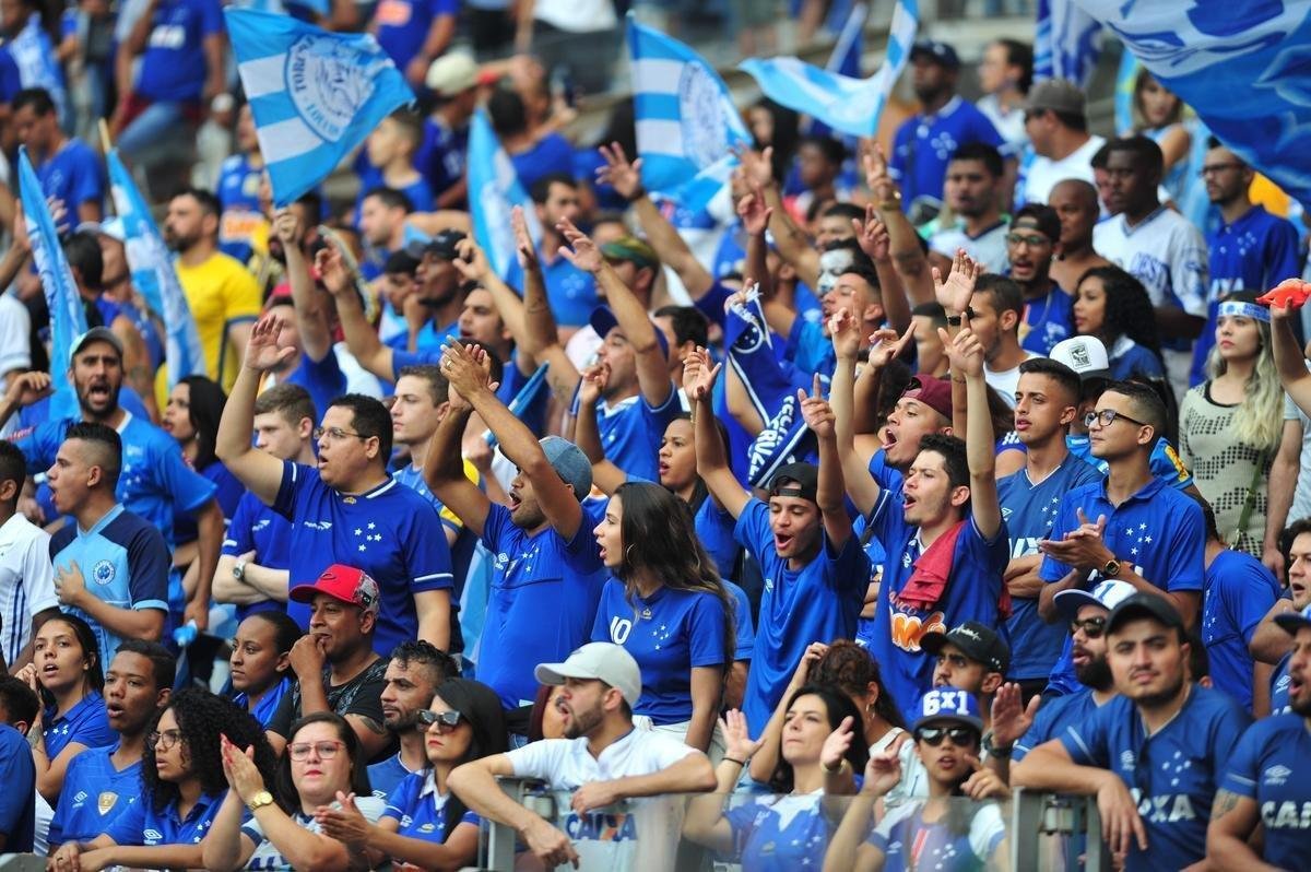 Fotos da torcida cruzeirense no clssico contra o Atltico, neste domingo, no Mineiro, pela 25 rodada da Srie A