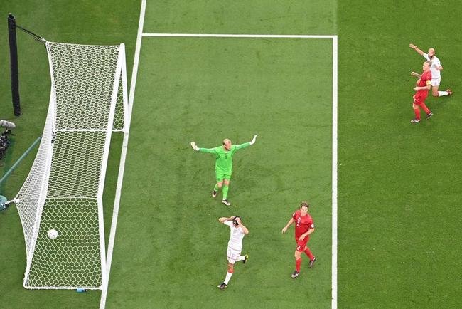 Imagens da partida entre Dinamarca e Tunsia pelo Grupo D da Copa do Mundo.