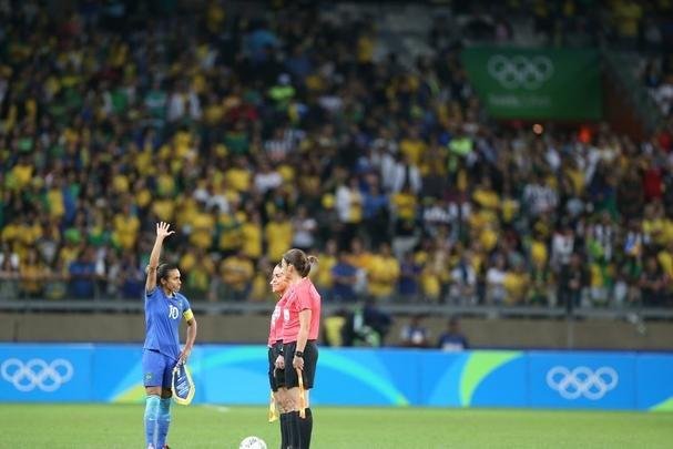 Imagens do primeiro tempo do jogo entre Brasil e Austrlia, no Mineiro, em Belo Horizonte, pelas quartas de final do torneio de futebol feminino dos Jogos Olmpicos Rio 2016