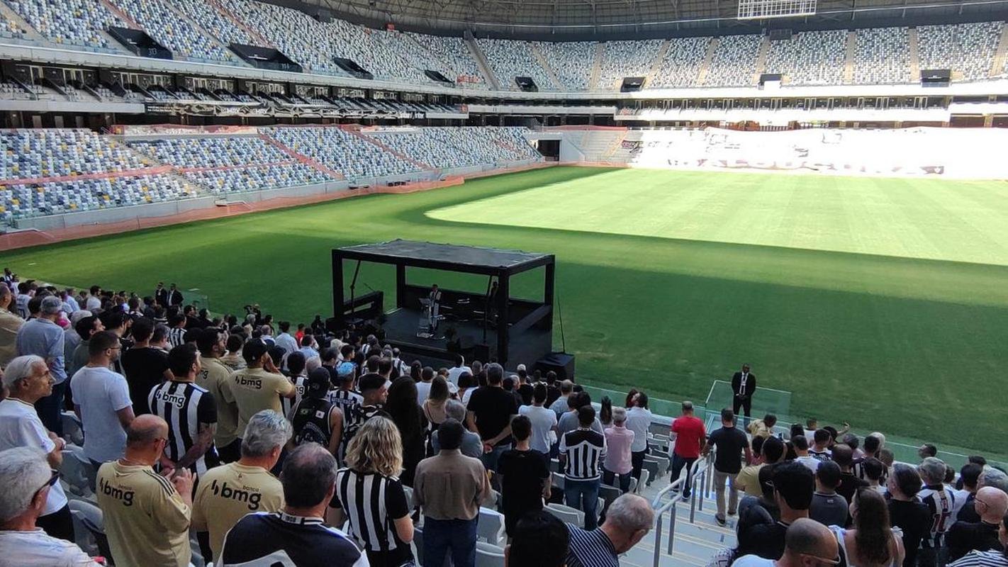Veja as fotos do culto de 115 anos do Atltico, na Arena MRV