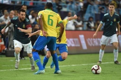 Fotos do amistoso internacional entre Brasil e Argentina, em Riade, na Arbia Saudita