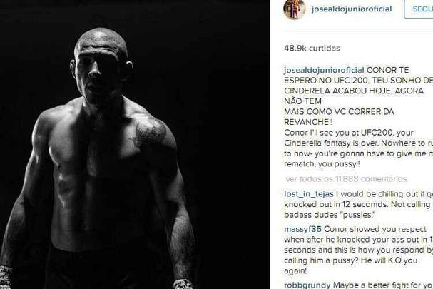 Jos Aldo, que perdeu cinturo dos penas para o irlands, pediu revanche e provocou: 'Sonho de Cinderela acabou'