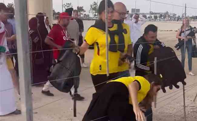 Dificuldade de torcedores para acessar estdio no Catar