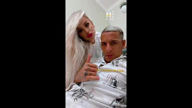 Guilherme Arana com a esposa 