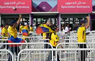 Torcedores do Equador no jogo de abertura da Copa do Mundo