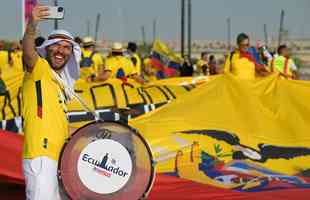 Torcedores do Equador no jogo de abertura da Copa do Mundo