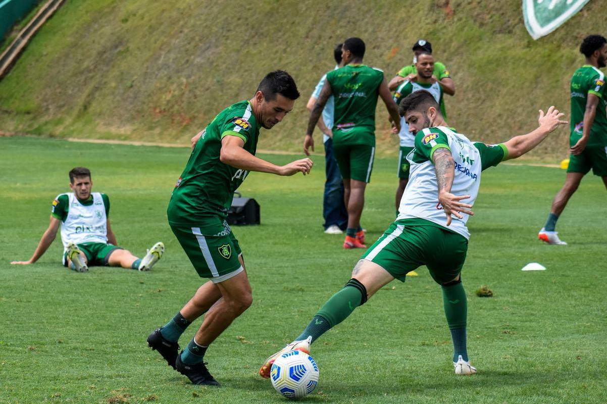 Treino do Amrica realizado nesta tera-feira (26/10) no CT Lanna Drumond, em Belo Horizonte