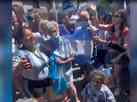 'Abuela' argentina comemora ttulo da Copa e  ovacionada por torcedores