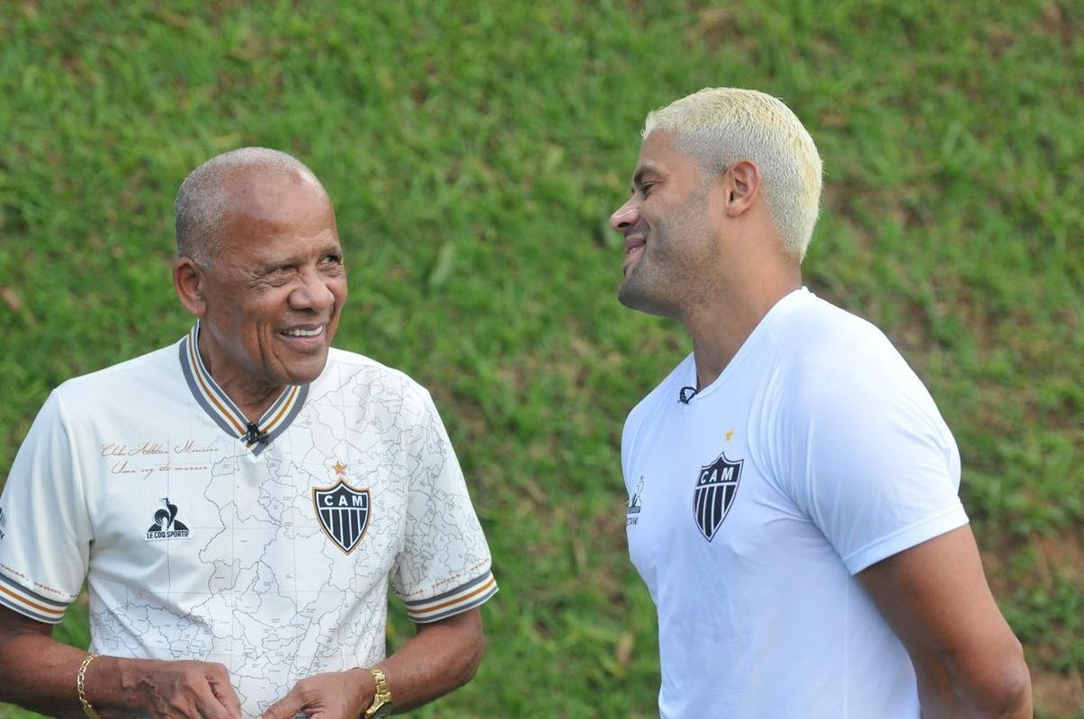 Encontro dos campees brasileiros pelo Atletico, Dad Maravilha e Hulk, na Cidade do Galo. 