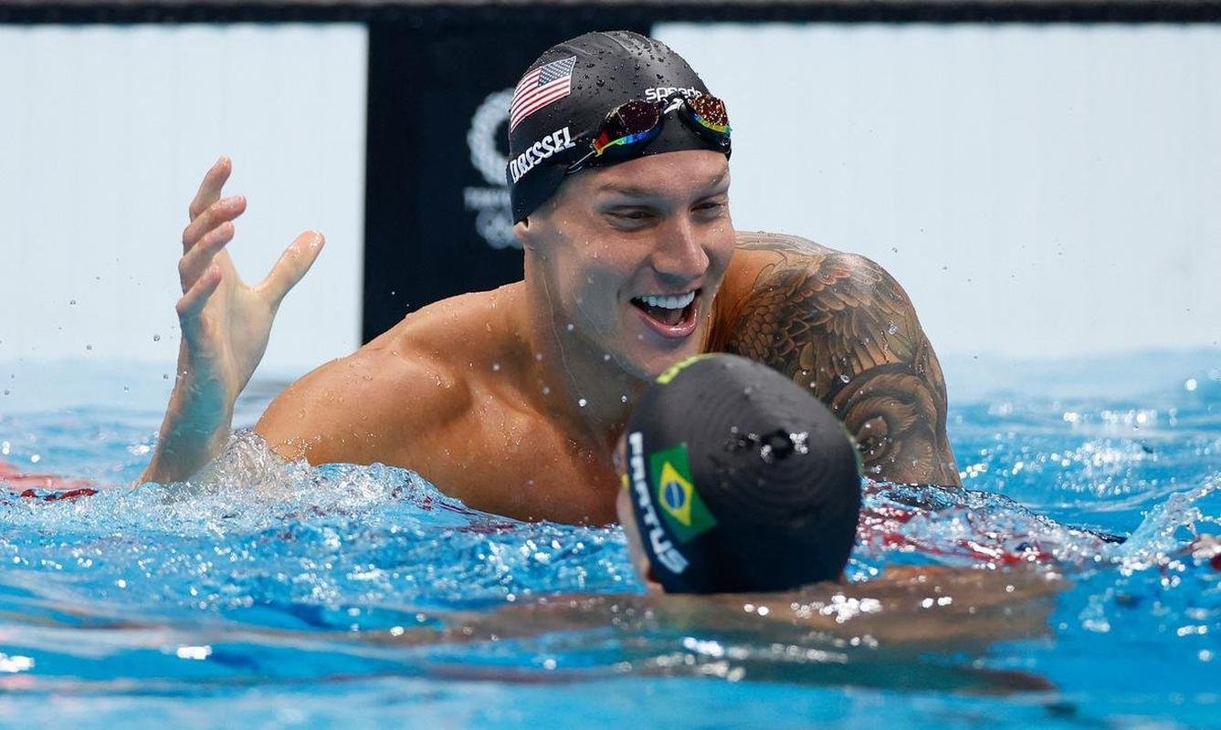 Bruno Fratus, do Minas, percorreu os 50m da piscina do Tokyo Aquatics Centre em 21s57 e levou o bronze