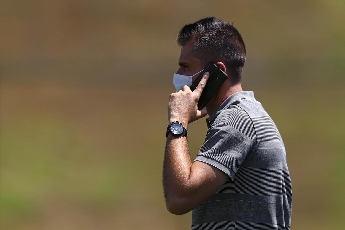 Treino do Atlético em campo. Jogadores fizeram atividade pela manhã no gramado. No período da tarde, trabalho foi na academia