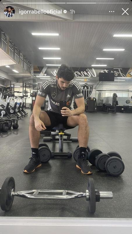 Igor Rabello segue com rotina especial de treinos na Cidade do Galo.