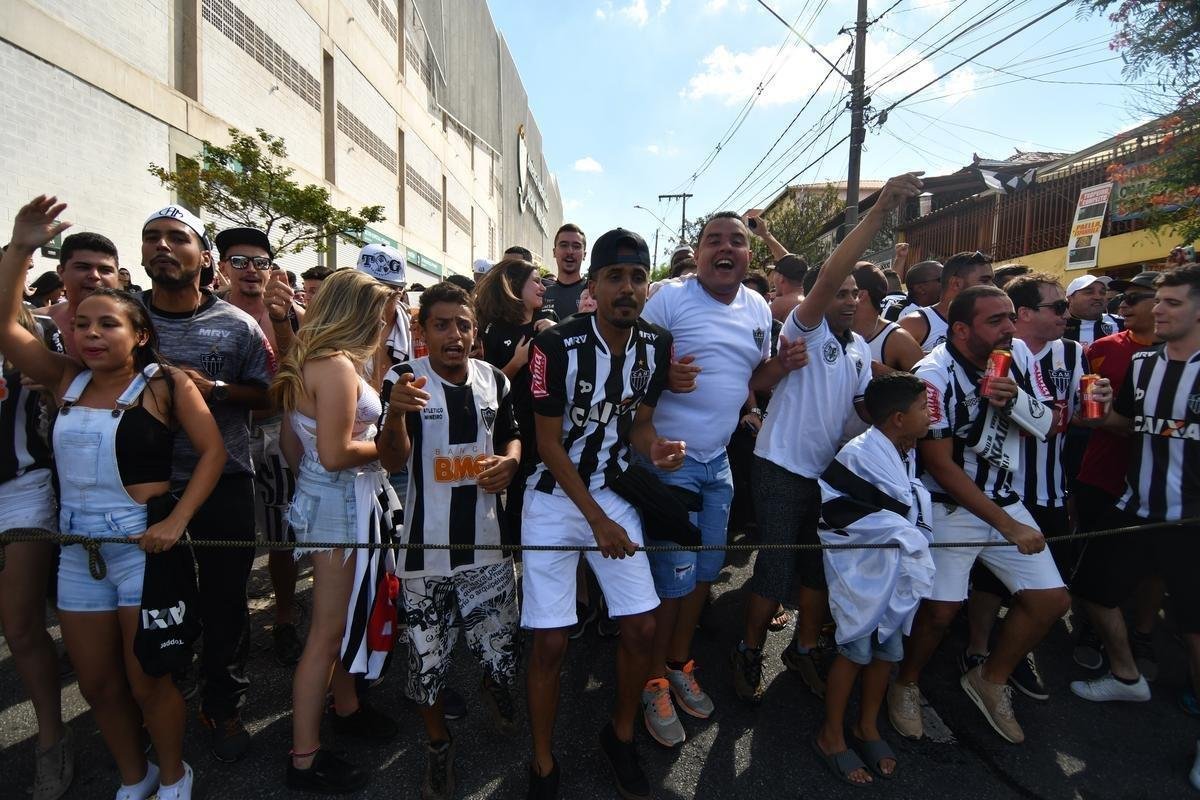 Torcida do Atltico na deciso do Mineiro, contra o Cruzeiro, no Independncia