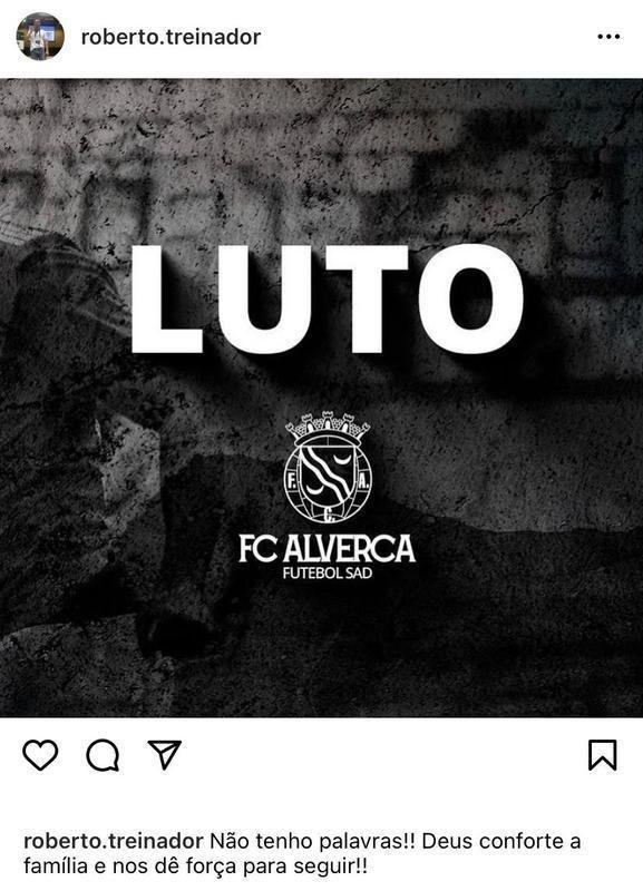 Robertinho, ex-preparador de goleiros do Cruzeiro, tambm lamentou a morte de Alex. 