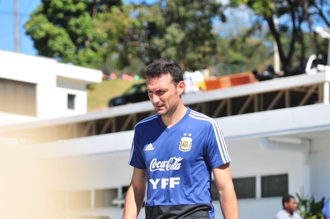 Imagens do treinamento da Argentina na Cidade do Galo