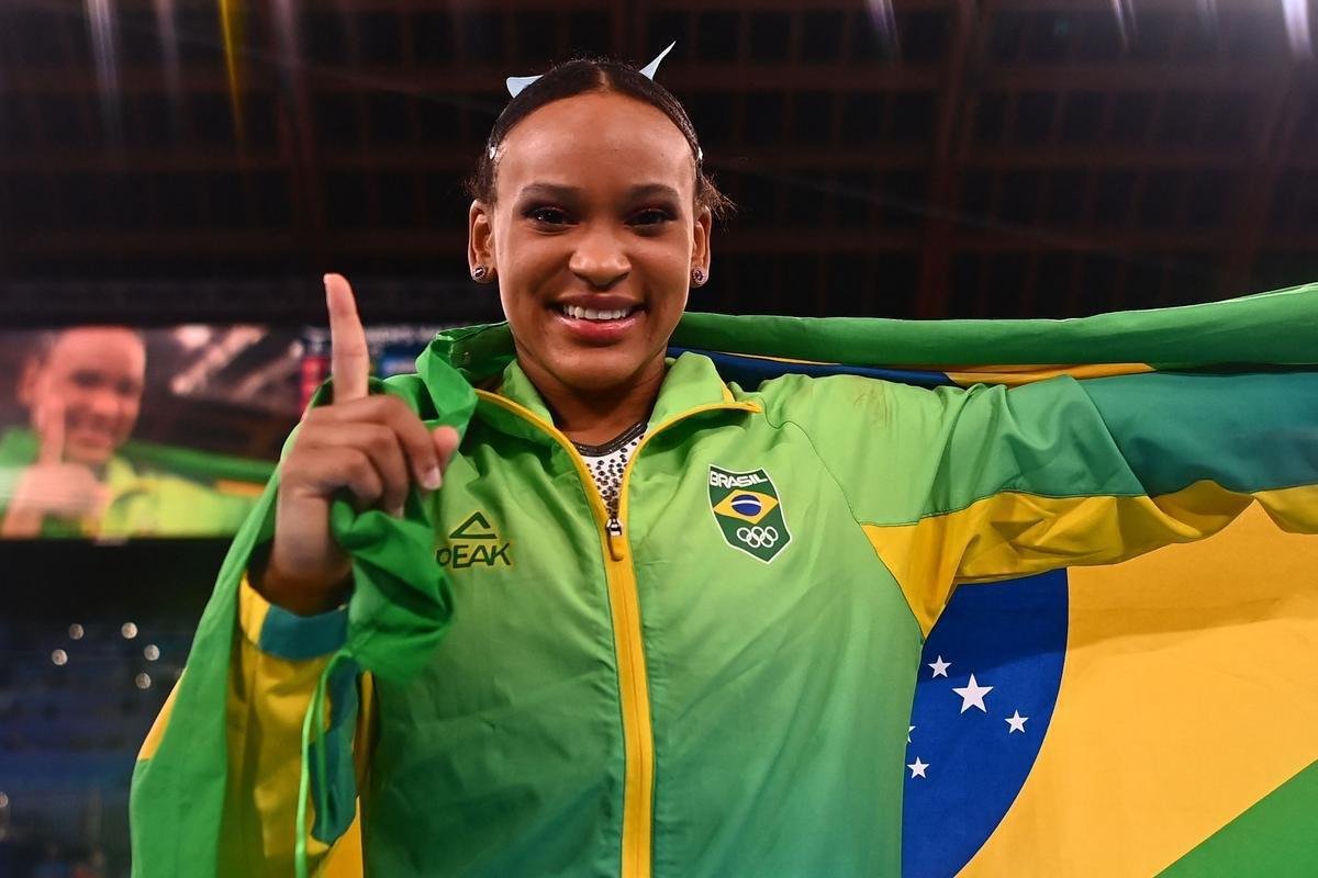 Rebeca Andrade conquistou a medalha de ouro no salto