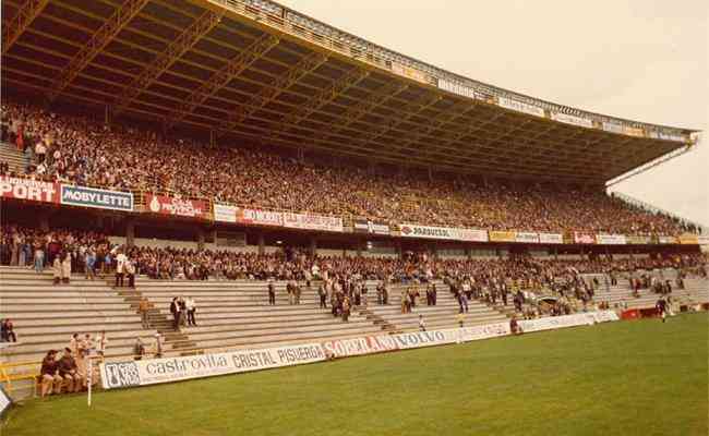 Estádio José Zorrilla, em 1982, onde Valladolid e Cruzeiro se enfrentaram em duas oportunidades