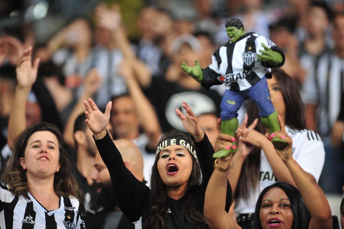Fotos da torcida do Atltico na partida contra o Palmeiras, no Mineiro, pelas quartas de final da Copa Libertadores 2022