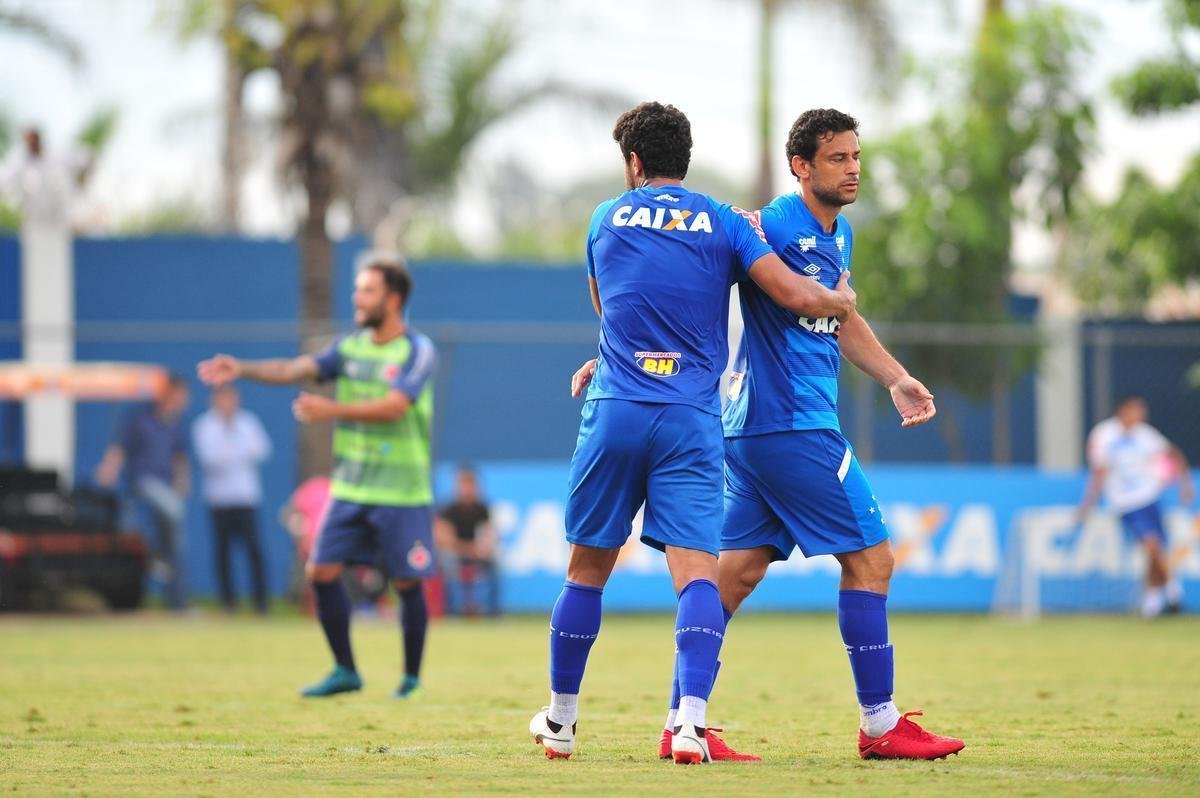 Imagens do jogo-treino entre Cruzeiro e Ipatinga, na Toca da Raposa II, nesta sexta-feira (12/01)