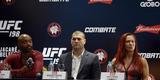 Imagens da coletiva do UFC 198, no Rio de Janeiro - Anderson, Shogun e Cris Cyborg