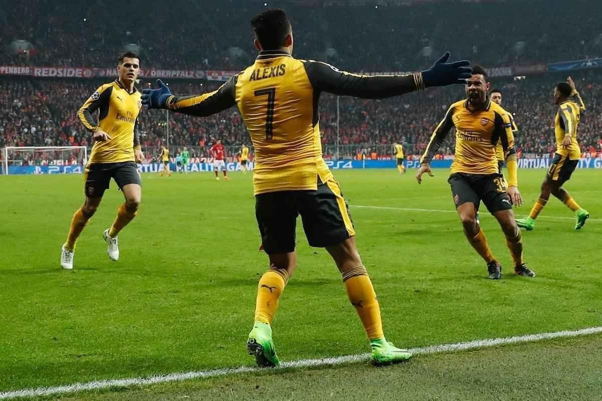 Thiago Alcntara (2), Robben, Lewandowski e Muller marcaram os gols alemes; Snchez descontou para o Arsenal