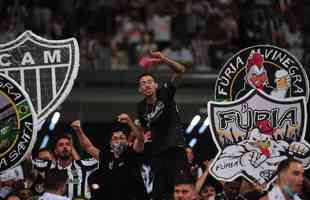 Fotos da torcida do Atltico no pr-jogo contra o Palmeiras no Mineiro