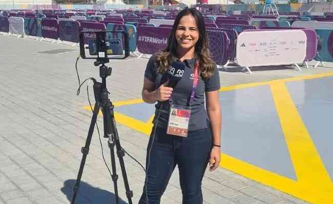 Jornalista da Rdio Bandeirantes, Isabelly Morais foi hostilizada por seguranas durante cobertura na Fan Fest da Fifa
