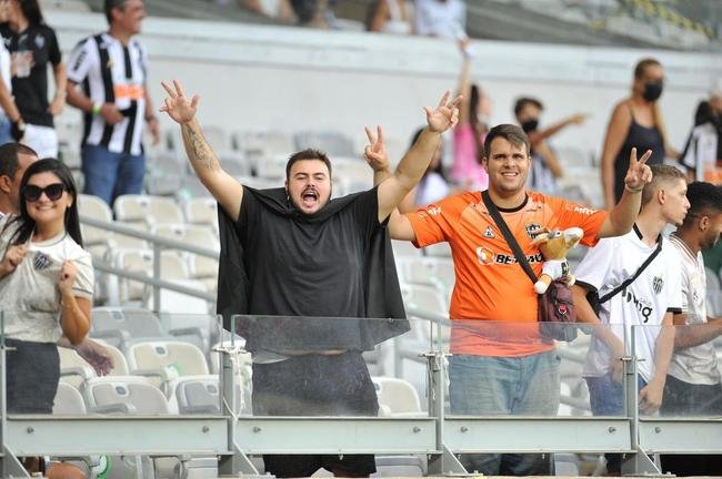 Fotos da torcida do Atltico, no Mineiro, durante a partida de volta da semifinal do Campeonato Mineiro, contra a Caldense