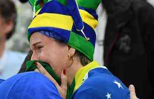 Torcida brasileira deixou a Arena Kazan decepcionada aps eliminao na Copa do Mundo