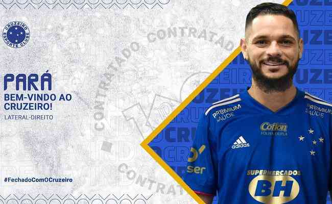 Cruzeiro anunciou a contratação de Pará nas redes sociais