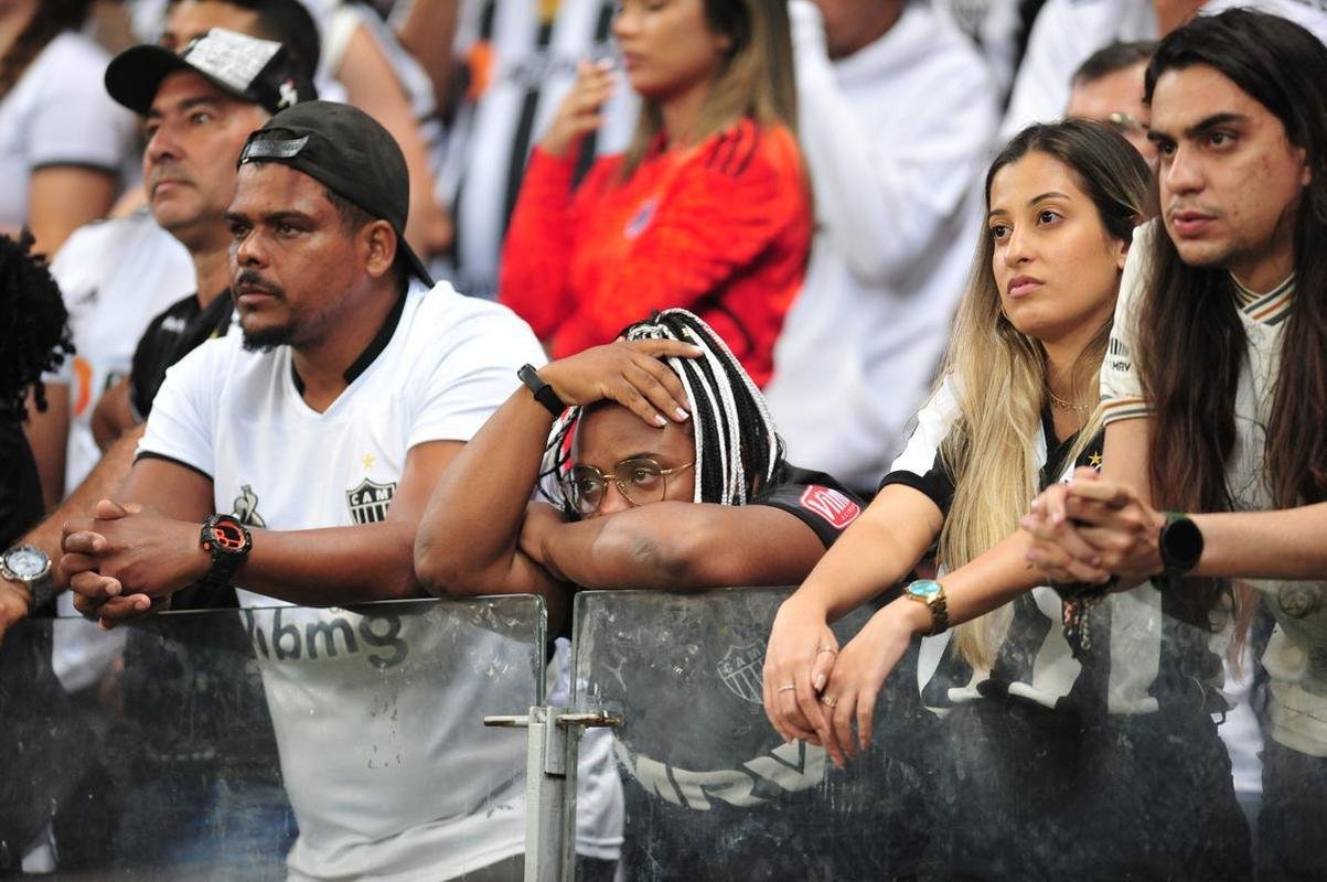 Fotos da torcida do Atltico na partida contra o Palmeiras, no Mineiro, pelas quartas de final da Copa Libertadores 2022