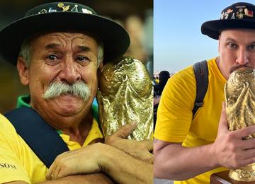 Clóvis Acosta Fernandes ficou conhecido pela imagem abraçando uma réplica da taça no jogo do 7x1
