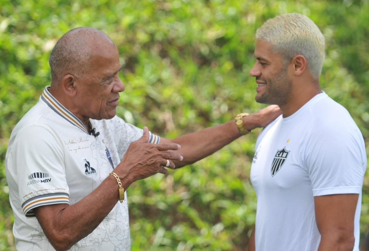Encontro dos campees brasileiros pelo Atletico, Dad Maravilha e Hulk, na Cidade do Galo. 