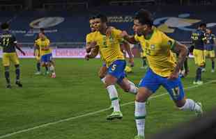 Brasil e Colmbia se enfrentaram no Estdio Nilton Santos pelo Grupo B da Copa Amrica 