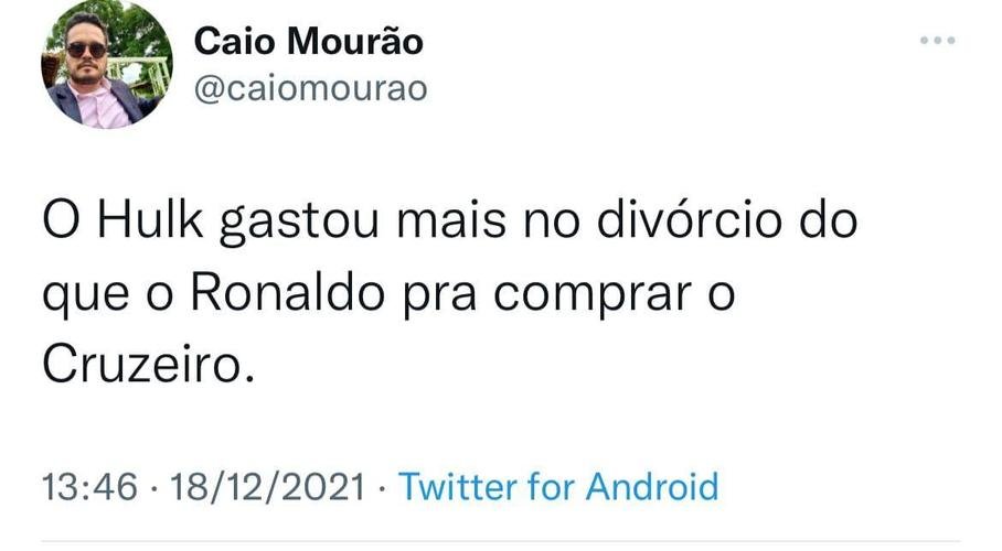 Memes: Ronaldo compra 90% das ações da SAF do Cruzeiro