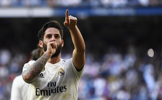 Isco disputou apenas sete jogos nesta temporada, sendo dois como titular, e marcou um gol pelo Real
