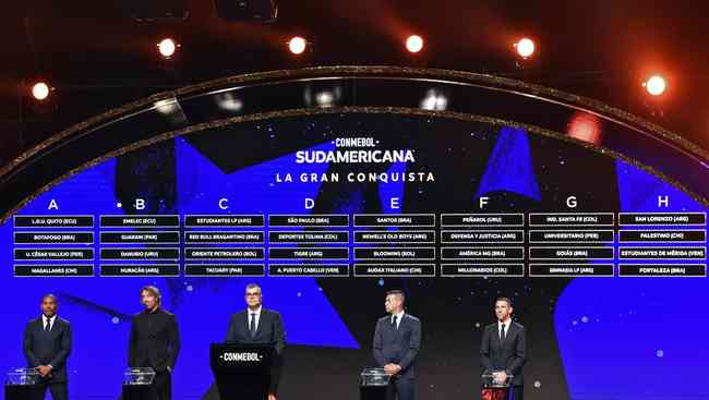 Fotos del sorteo de la Copa Libertadores y Copa Sudamericana en la sede de la Conmebol en Luque, Paraguay