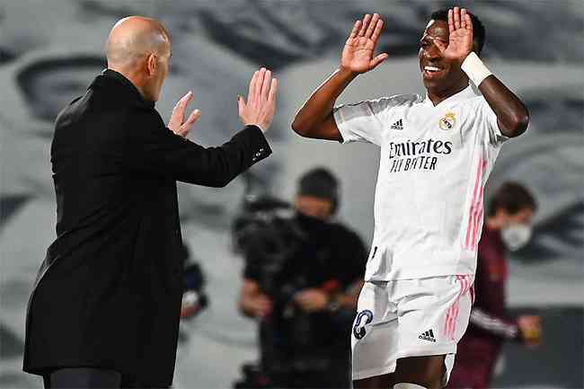 Vinicius Junior tem aproveitado as chances dadas pelo tcnico do Real, Zidane